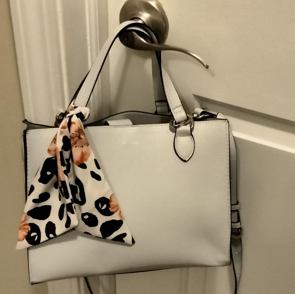 Anne Klein Women's grey colored handbag with a wristlet wallet included